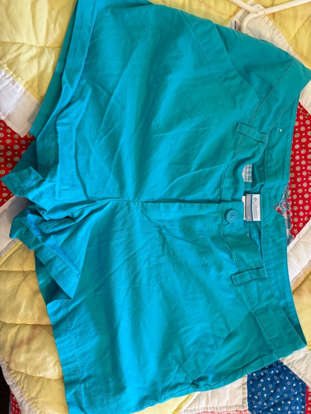 Columbia Teal Lightweight Button-Front Shorts